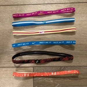 8 Headbands- Nike, under armor, ASICS (bundle)